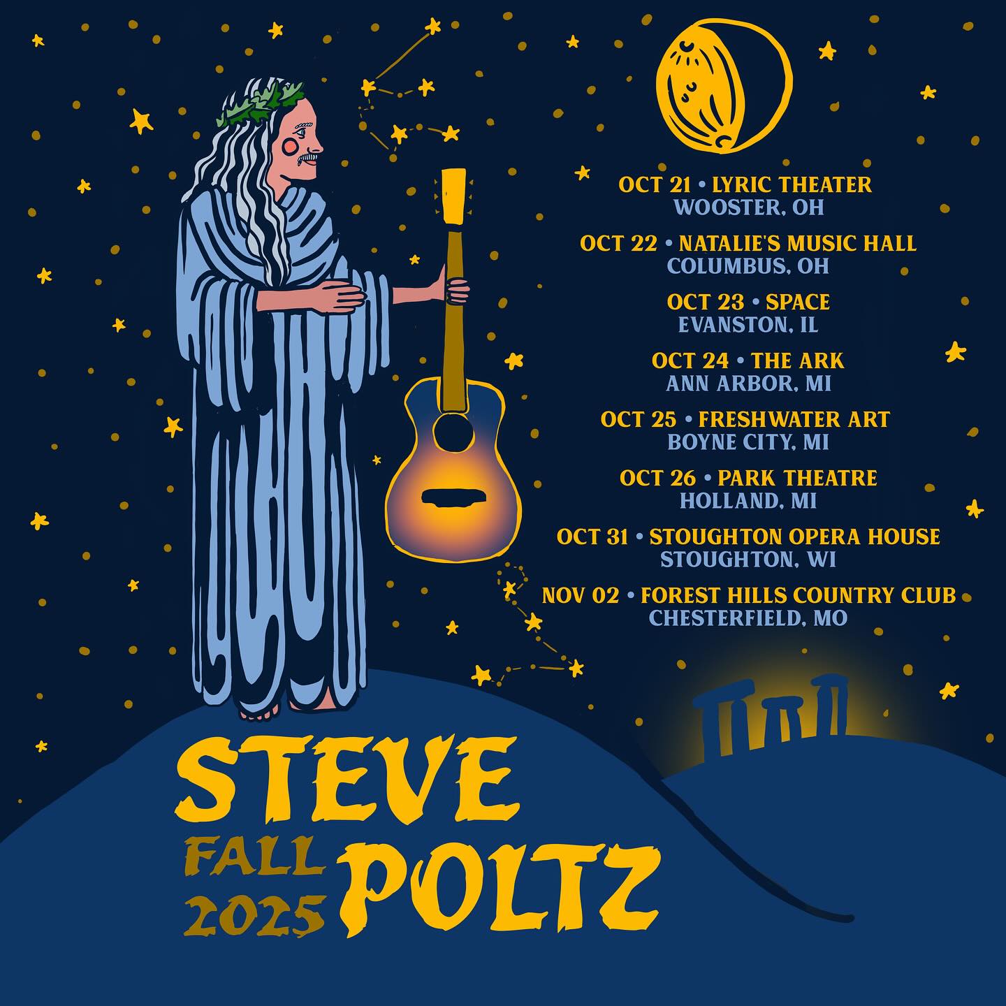 Steve Poltz Tour Poster 2025